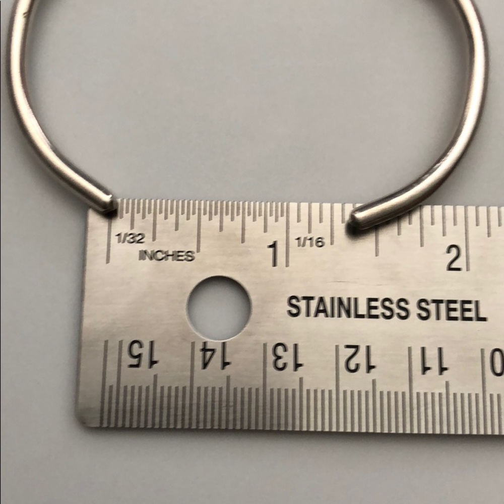 Silver Handmade Black Detail Bangle - Picture 8 of 8